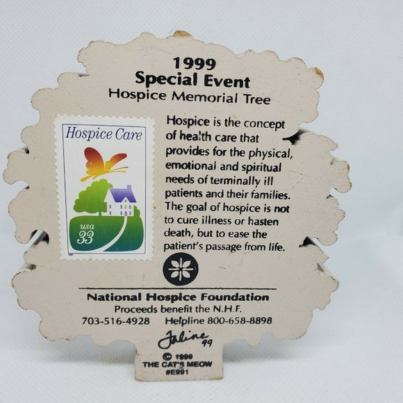 The Cats Meow Vintage 1999 Special Event Hospice Memorial Tree Faline 02 - Picture 5 of 12